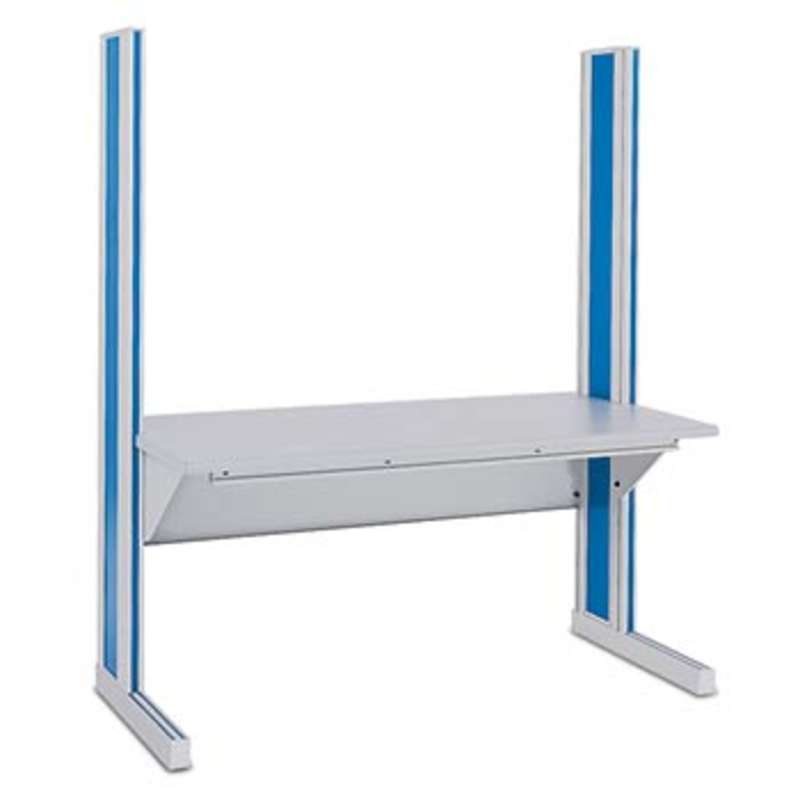 Dim4 Quick Ship ESD-Safe Single Sided Workstation Starter Unit with 72"H Columns, 30"D x 60"W